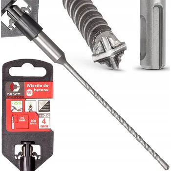Vrták BETONU VRTÁK SDS-PLUS 4 x 160 mm KŘÍŽOVÝ ČEPEL SDS-PLUS EFEKTIVNÍ SILNÝ