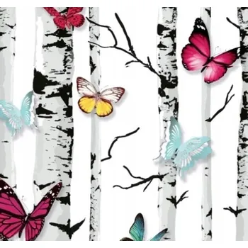 Fototapeta Dětská tapeta motýli stromy 3D efekt