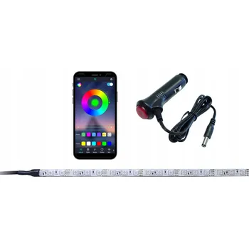 LED páska LED pásek do kufru auta RGB 100cm DÁLKOVÉ OVLÁDÁNÍ ALU