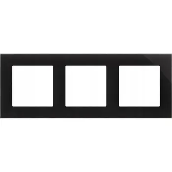 vypínač Rámeček trojitý Kontakt-simon černý