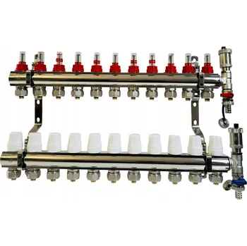 rozdělovač topení ROZDĚLOVAČ PRO PODLAHOVÉ TOPENÍ, 11 SEKCÍ/OKRUHŮ