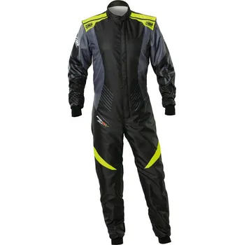 Moto oblečení OMP Karting Kombinéza KS-2X ART Dětská Černá / Zářivá žlutá 140