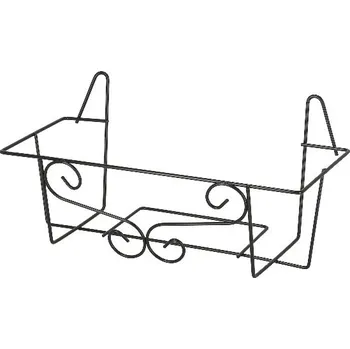 Zahrada Držák nástěnný na truhlík - ornament, šedá, š. 42 cm|Esschert Design