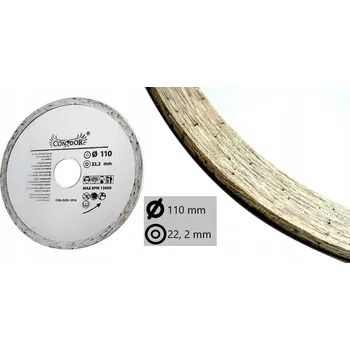 Řezný kotouč KOTOUČ NA BETONU CIHLOVÝ DIAMANTOVÝ PLNÝ 110x22.2 mm
