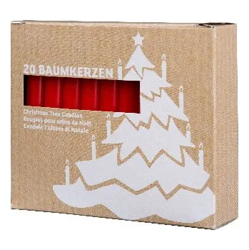 Svíčka Svíčka TREE pr.1,3x10,5cm, červená|rubin, balení 20ks|Wenzel