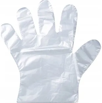 Pracovní oblečení Rukavice na jedno použití fóliové HDPE bez pudru průhledné 10000 ks