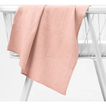 látková plena Mušelínová plena/dečka Nature MSN-035 Bledě růžová 70x70 cm