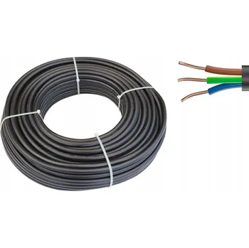 elektrický kabel Zemní elektrický kabel YKY 3x2,5 mm2, 25 m