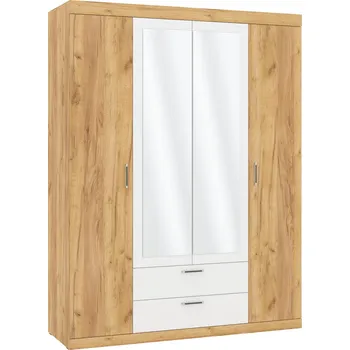 Šatní skříň Slevadoma Šatní skříň IV "MONIKA" Barva: dub tacho + bílá