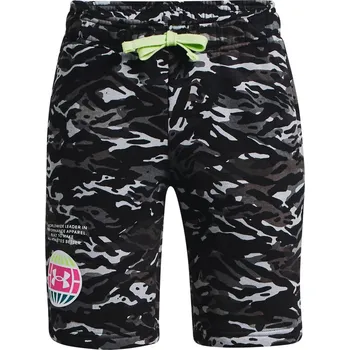 Chlapecké kraťasy Dětské sportovní kraťasy Under Armour RIVAL FLEECE ANAML SHORT K černé 1370205-001 - YL | UK 9 | US 10