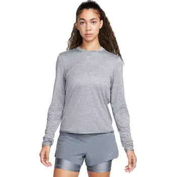 Dámské tričko Dámské funkční tričko s dlouhým rukávem Nike W NK SWIFT ELMNT DF UV CRW TOP W šedé FB4297-084 - XS | UK 3,5 | US 6