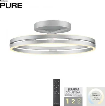 PAUL NEUHAUS Stropní svítidlo PURE Loop LED 7W 2700-5000K + LED 30W 2700-5000K šedá 6552-95