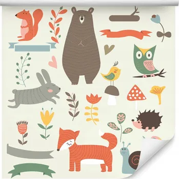 Tapeta Tapeta pro děti - lesní zvířátka /212707516