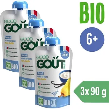 Good Gout BIO Vanilkový dezert s hruškou 3× 90 g