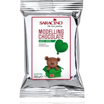 Čokoláda Modelovací čokoláda Saracino zelená 250 g