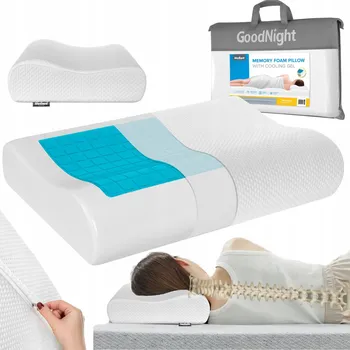 Polštář Ortopedický polštář pro spaní profilovaný s paměťovou pěnou a chladivým gel Rebel