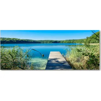 Obraz Lacobel za kuchyňskou linku Molo u jezera XXL