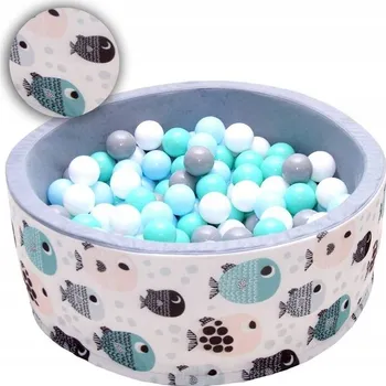 Suchý bazén Suchý bazének s míčky 80x30 VELVET + 200 míčků - Dárek k prvním narozeninám
