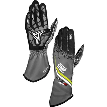 Módní doplněk OMP Karting Rukavice KS-2 ART My2025 (i dětské) Antracitová / Žlutá / Černá XXXXXS