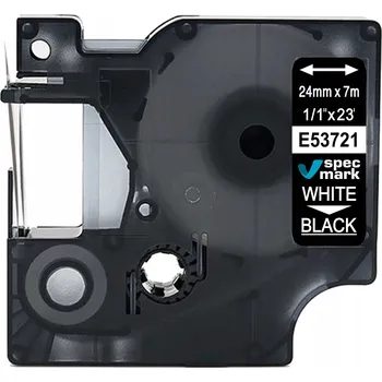 Pásek do tiskárny Páska Specmark pro DYMO D1 53721 24 mm x 7 m černá, bílý potisk