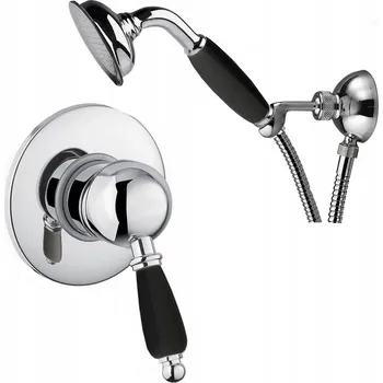 Vodovodní baterie NOTTE retro sprchová baterie. Černý porcelán