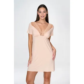 Dámské noční prádlo TIMO Timo Noční košilka s hlubokým krajkovým výstřihem - S / 43 S