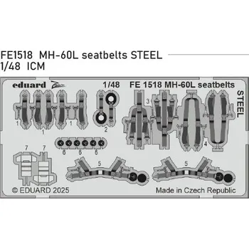 Eduard 1/48 MH-60L seatbelts STEEL (ICM)