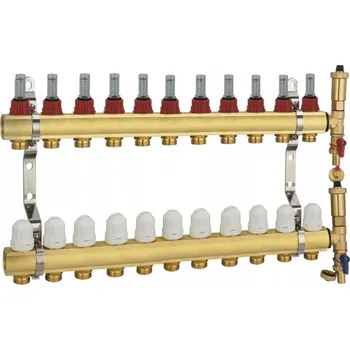 rozdělovač topení Rozdělovač pro podlahové topení, 11 okruhů, s čerpadlovou skupinou a čerpadlem Wilo