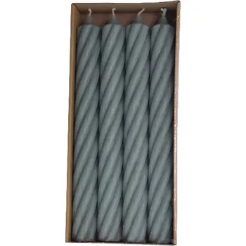 Svíčka Svíčka TWIST pr.2,8x25cm, modrá|smaragd, box 4ks|Wenzel