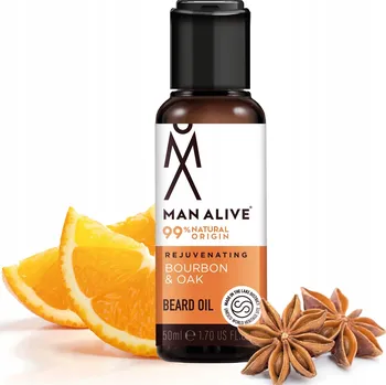 Péče o vousy MAN ALIVE Burbon Oak olej na vousy 50 ml