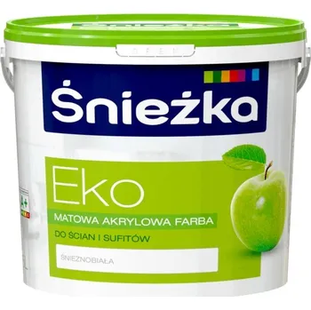 barva na zeď Śnieżka Eko Hypoalergenní akrylová emulze 1L bílá matná barva na stěny do interiéru