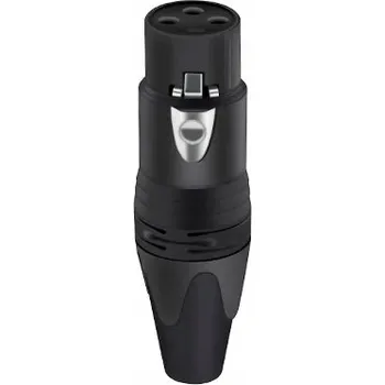 Audio kabel XLR konektor 3pin samice přímý pro kabel Nakamichi HQ Premium 100% OFC měď postříbřená