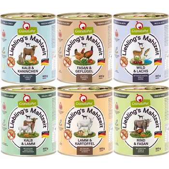 Krmivo pro psa GranataPet oblíbené jídlo, variace chutí, 36 × 800 g