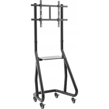 Televizní držák Mobilní stojan Techly 37''-80'', 80 kg s poličkou