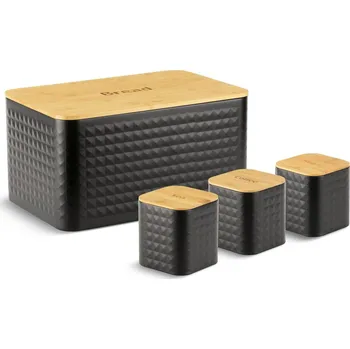 chlebník Sada kovových dóz na pečivo Edenberg