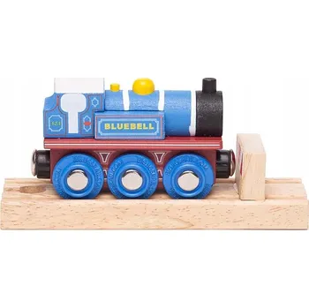 Vláček a vláčkodráha Modrá lokomotiva Bluebell BJT423 Bigjigs
