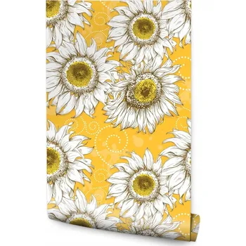 Fototapeta Tapeta do kuchyně květiny slunečnice vzory skvrny