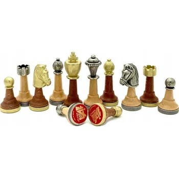Šachy Italské šachové figurky Italfama Staunton Classic kov / bukové dřevo