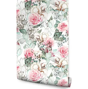 Fototapeta Tapeta Růže a Listy Eukalyptu /255734104