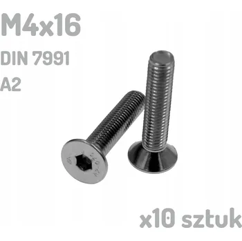 Šroub Šroub nerezový A2 M4x16 mm DIN 7991 INOX x10 kusů
