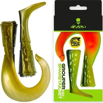 Umělá nástraha Gunki Náhradní ocásky Grouper 14cm S - Pike Dress Gold