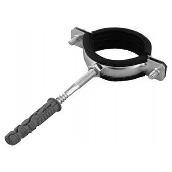 OCELOVÝ DRŽÁK S GUMOU 5/4" PRO PVC 40 OBJÍMKA NA TRUBKY