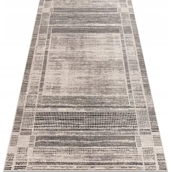 Koberec Koberec EXKLUZIVNÍ VLNA DO OBÝVACÍHO POKOJE Vintage rámeček béžový 120 x 170 cm