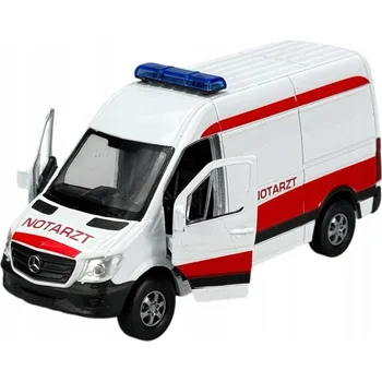 autíčko WELLY MERCEDES-BENZ SPRINTER SKŘÍŇOVÁ DODÁVKA AMBULANCE BÍLÁ 1:34 NOVÝ MODEL 43730