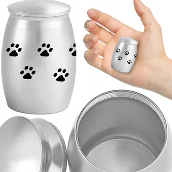 Obraz POHŘEBNÍ URNA NA POPEL pro psa kočku Zvířata Památka Kovová Nádoba
