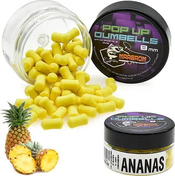 Boilies Plovoucí dumbells POP UP 8 mm Margrom ANANAS nástraha pro Method Feeder