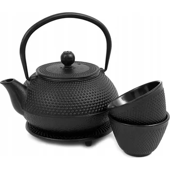 Konvice na čaj LITINOVÁ KONVICE NA ČAJ + 2 ŠÁLKY ČERNÁ KONVICE 800 ml 0,8 l