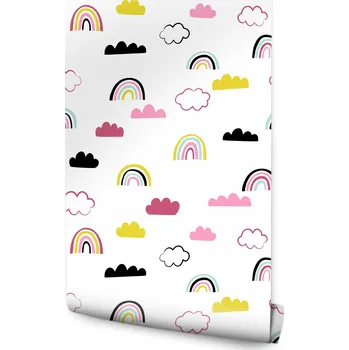 Fototapeta Tapeta pro děti DUHA Barevné obláčky Dekorace