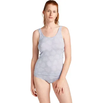 Dámské merino tílko ICEBREAKER Wmns 150 Siren Tank Fresh Ferns AOP, Grey Quartz/Snow/Aop velikost: M