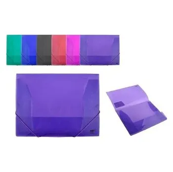 Set školních potřeb Teczka A5 z klapką i gumką przeźroczysta MIX